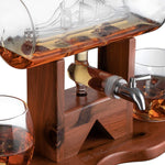 Whiskey Decanter Side Ship Set