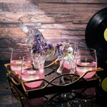 Iridescent Unicorn Wine Whiskey Decanter Set