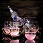 Iridescent Unicorn Wine Whiskey Decanter Set