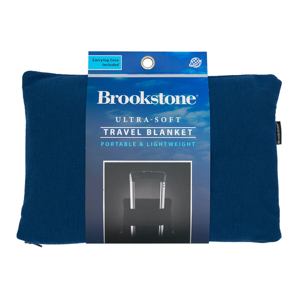 Brookstone Ultra Soft Jersey Knit Travel Blanket