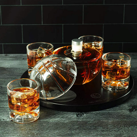 Brookstone Whiskey Ice Mold & Glass Set Perfect Duet Glassware & Artisan Ice