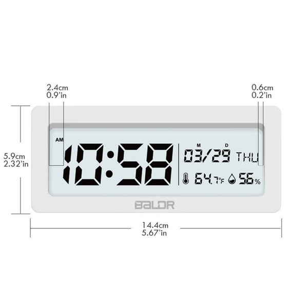 BALDR Compact Digital Alarm Clock Brookstone