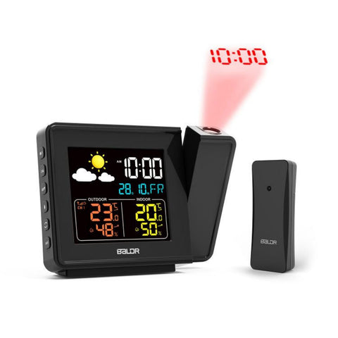 BALDR Radio Controlled Alarm Clock with Projection Brookstone