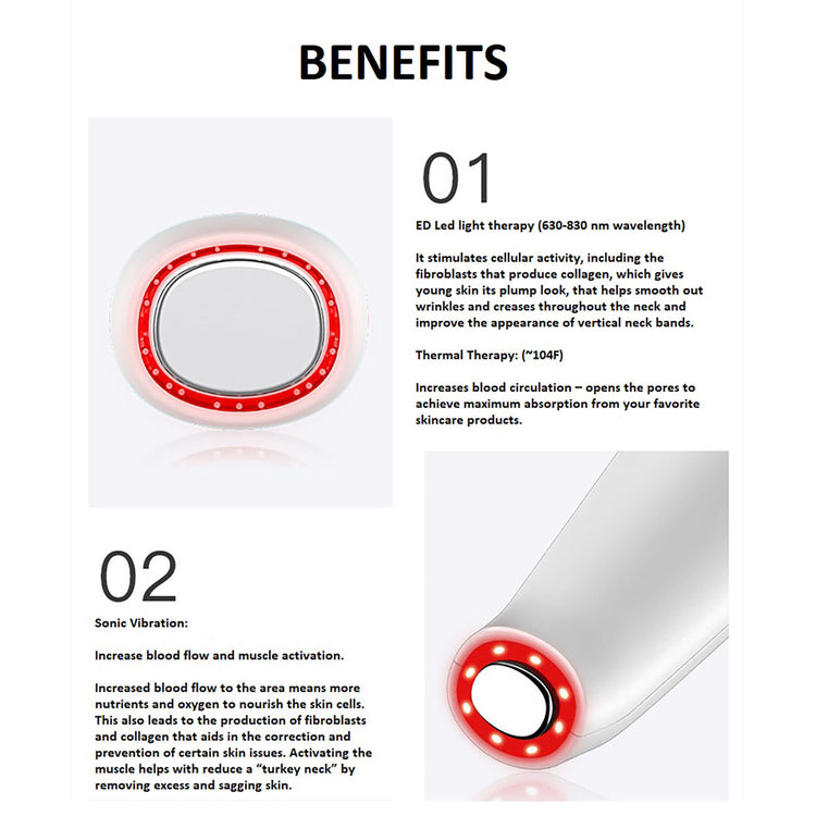 Dermalactives New Age 2.0 LED Facial Ultrasonic Therapy Device