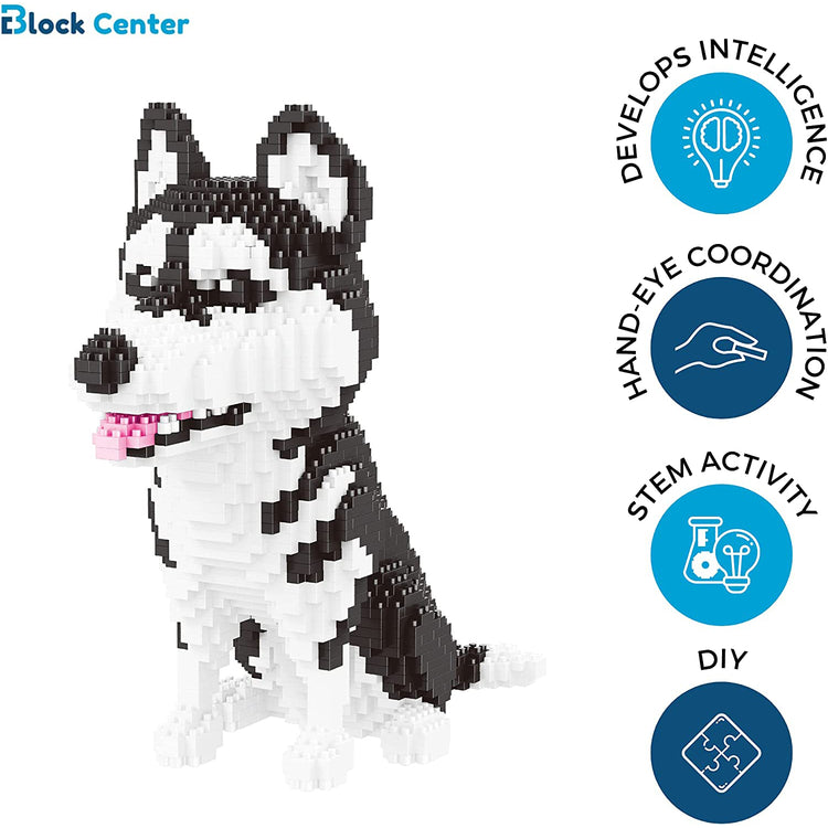 Husky Dog 3D Puzzle Nano Blocks