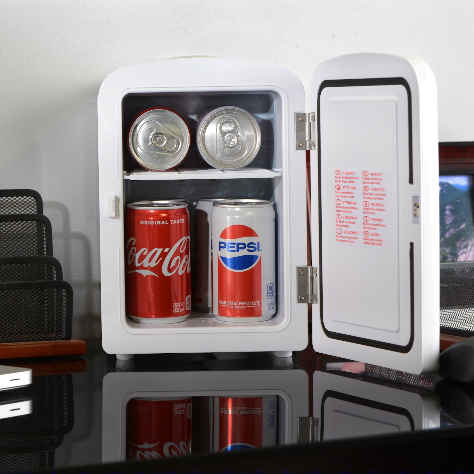 Uber Chill 6-Can Mini Fridge | Brookstone