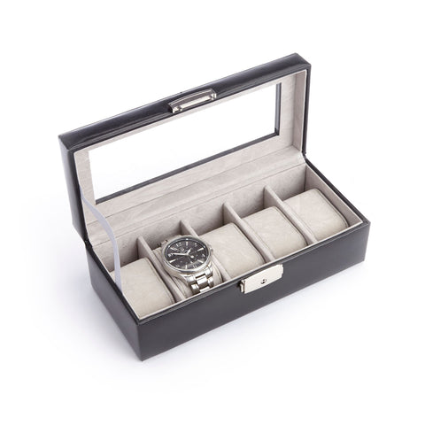 Royce Personalized Five Slot Watch Box Brookstone