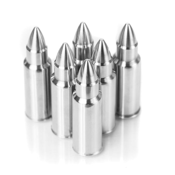 Whiskey Stones Bullets Stainless Steel - Bullet Chillers Set of 6 Insi –  Poe and Company Limited