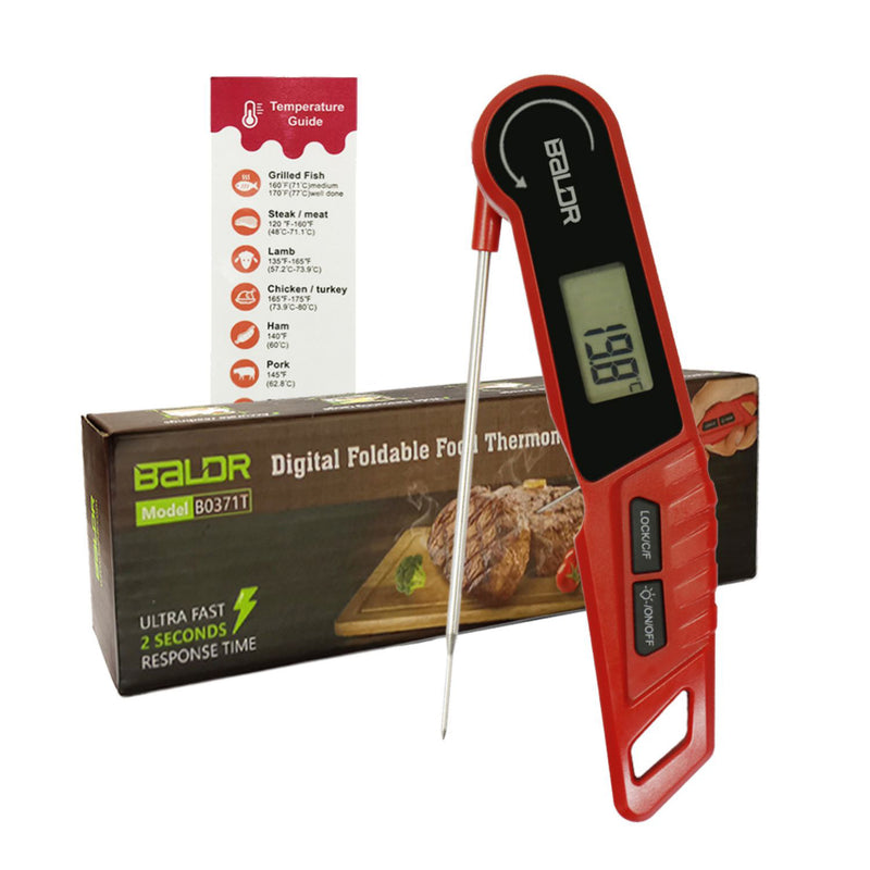 Rechargeable LCD Indoor Outdoor Digital Touchscreen Thermometer
