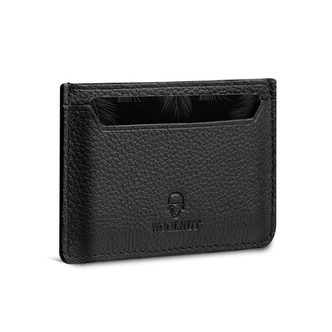 Woolnut Leather Card Holder Brookstone