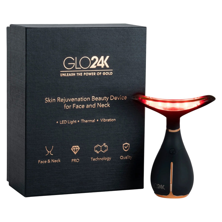 GLO24K Skin Rejuvenation LED Beauty Device - Neck and Face