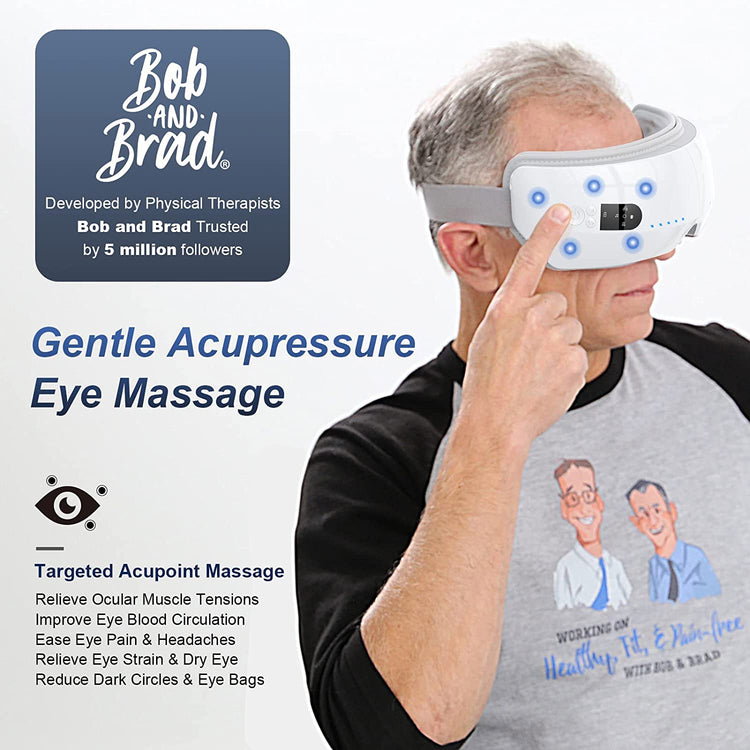 Bob and Brad Smart Eye Massager with Heat and White Noise