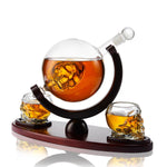 Skull Whiskey Decanter and Matching Skull Glasses Gift Set