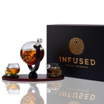 Skull Whiskey Decanter and Matching Skull Glasses Gift Set